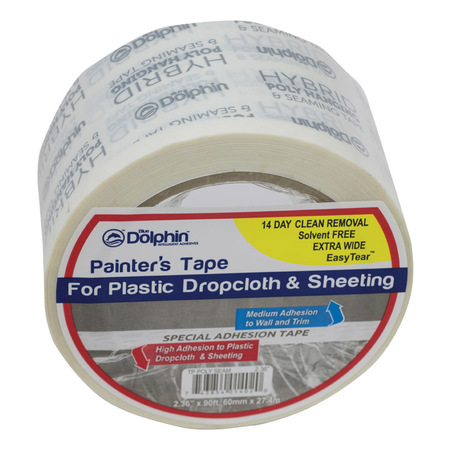 BLUE DOLPHIN DROPCLOTH TAPE 2.36""X90' TP POLY SEAM